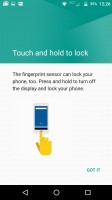 Fingerprint: Setup screens - Moto Z Droid Edition Review