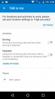 Driving options are found in the Moto Voice menu - Moto Z Droid Edition Review