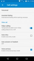 Various dialer settings - Moto Z Droid Edition Review