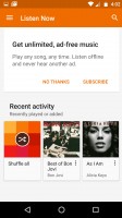 Google Play Now is built around music streaming - Moto G4 review