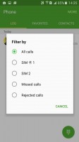 Filtering the log - Samsung Galaxy A9 (2016) review