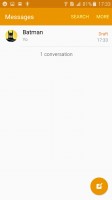 The Messages app handles multimedia attachments - Samsung Galaxy J3 (2016) review