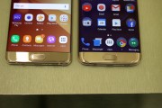 Galaxy Note7 (left) compared with the Galaxy S7 (right) - Samsung Galaxy Note7 hands-on 