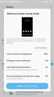 Power saver: High - Samsung Galaxy Note7 review