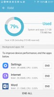Cleaning up the RAM - Samsung Galaxy S7 Active review