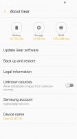 Detailed resource usage statistics - Samsung Gear S3 review