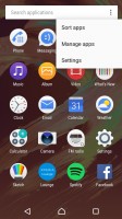 Standard app drawer - Sony Xperia E5  review