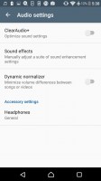 A fair amount of audio settings - Sony Xperia E5  review