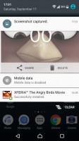 Notification area is vanilla Android - Sony Xperia X Compact review