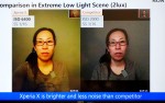 Front camera low-light noise reduction - Sony Xperia X hands-on