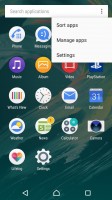 Standard app drawer - Sony Xperia X Performance review