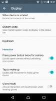 Tap to wake up (by double-tap) in Display settings - Sony Xperia X Performance review