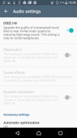 Audio settings - Sony Xperia X Performance review