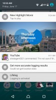 Notification area is vanilla Android - Sony Xperia X Performance review