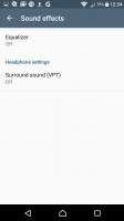 Audio settings - Sony Xperia XA review