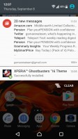 Notification area is vanilla Android - Sony Xperia XZ Preview