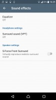 Audio settings - Sony Xperia XZ review