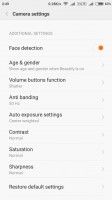 Camera interface and settings - Xiaomi Redmi 3s Prime preview