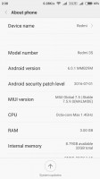 About screen - Xiaomi Redmi 3s Prime preview