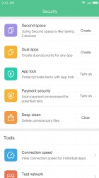 Security app: A lot of options - Xiaomi Redmi Note 4 review