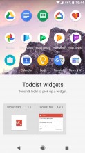 Widget selector for each app - Android 8.0 Oreo review