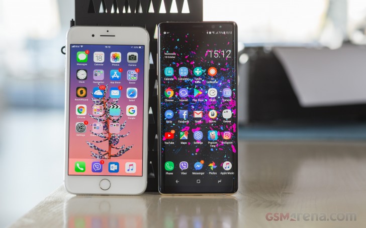 Apple iPhone 8 Plus vs. Samsung Galaxy Note8