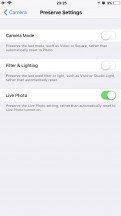iPhone 8 Plus camera app: Preserve settings - Apple iPhone 8 Plus vs. Samsung Galaxy Note8
