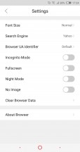 Nubia browser options - Archos Diamond Omega review