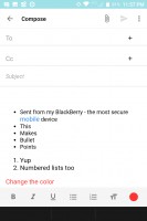 Compose - Blackberry Keyone review
