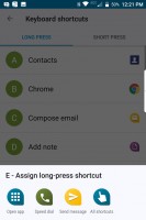 Assigning an app or communication method to the letter 