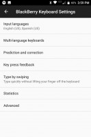 Tap mulit-language keyboards - Blackberry Keyone review