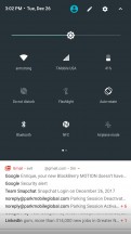 Quick Toggles - BlackBerry Motion review