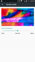 Color temperature slider - BlackBerry Motion review