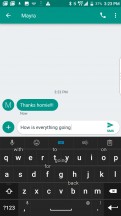 BlackBerry Keyboard's predictive suggestions - BlackBerry Motion review