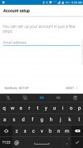 Adding an email account - BlackBerry Motion review