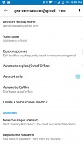 Email account settings 1 - BlackBerry Motion review