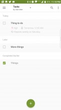 Tasks view - BlackBerry Motion review