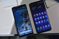 Pixel 2 XL next to the Galaxy S8+ - Google Pixel 2 hands-on review