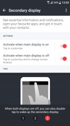 Settings for the secondary screen - HTC U Ultra review