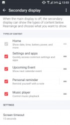Settings for the secondary screen - HTC U Ultra review