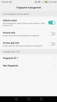 Adding a fingerprint and adjusting fingerprint settings - Huawei Honor 6x review