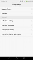 Advanced app settings - Huawei Honor 6x review
