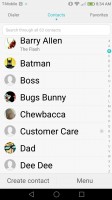 Larger text in contacts - Huawei Honor 6x review