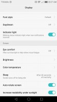 Display settings 2 - Huawei Honor 6x review