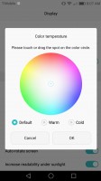 Color temperature tool - Huawei Honor 6x review