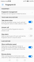 Fingerprint settings - Honor 8 Pro review