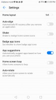 Layout settings - Honor 8 Pro review