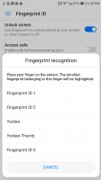 enrolling a fingerprint - Huawei Mate 9 Pro review