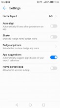 Layout settings - Huawei P10 Lite review
