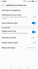 Status bar tweaks - Huawei P10 Lite review